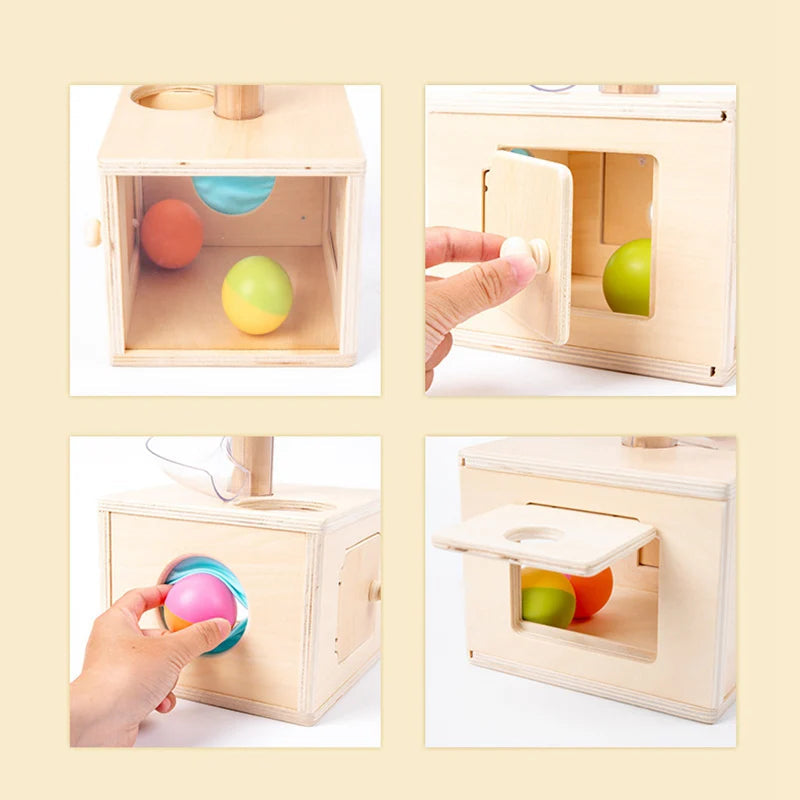 RolliBox™ Ball Drop – Wooden Motor Skills Toy for Toddlers